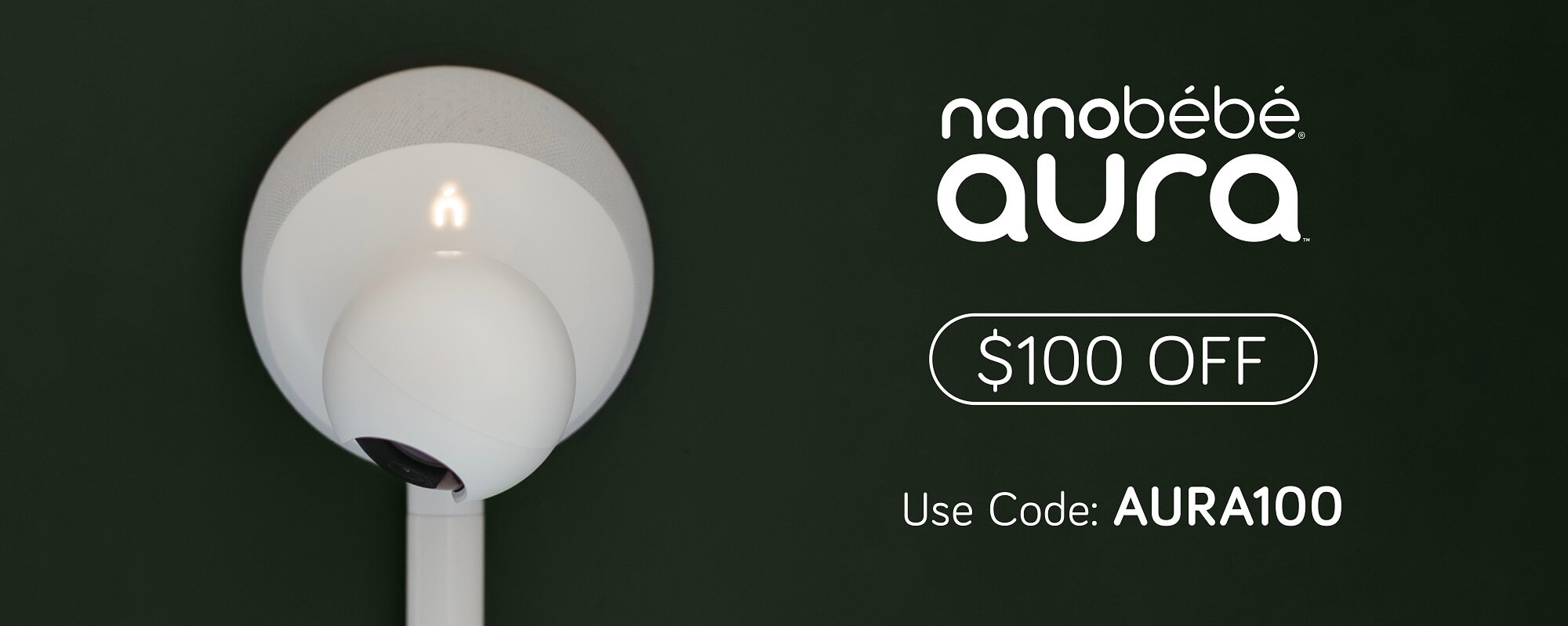 Take $100 off your purchase of a Nanobébé Aura Monitor! Use code AURA100 at checkout.