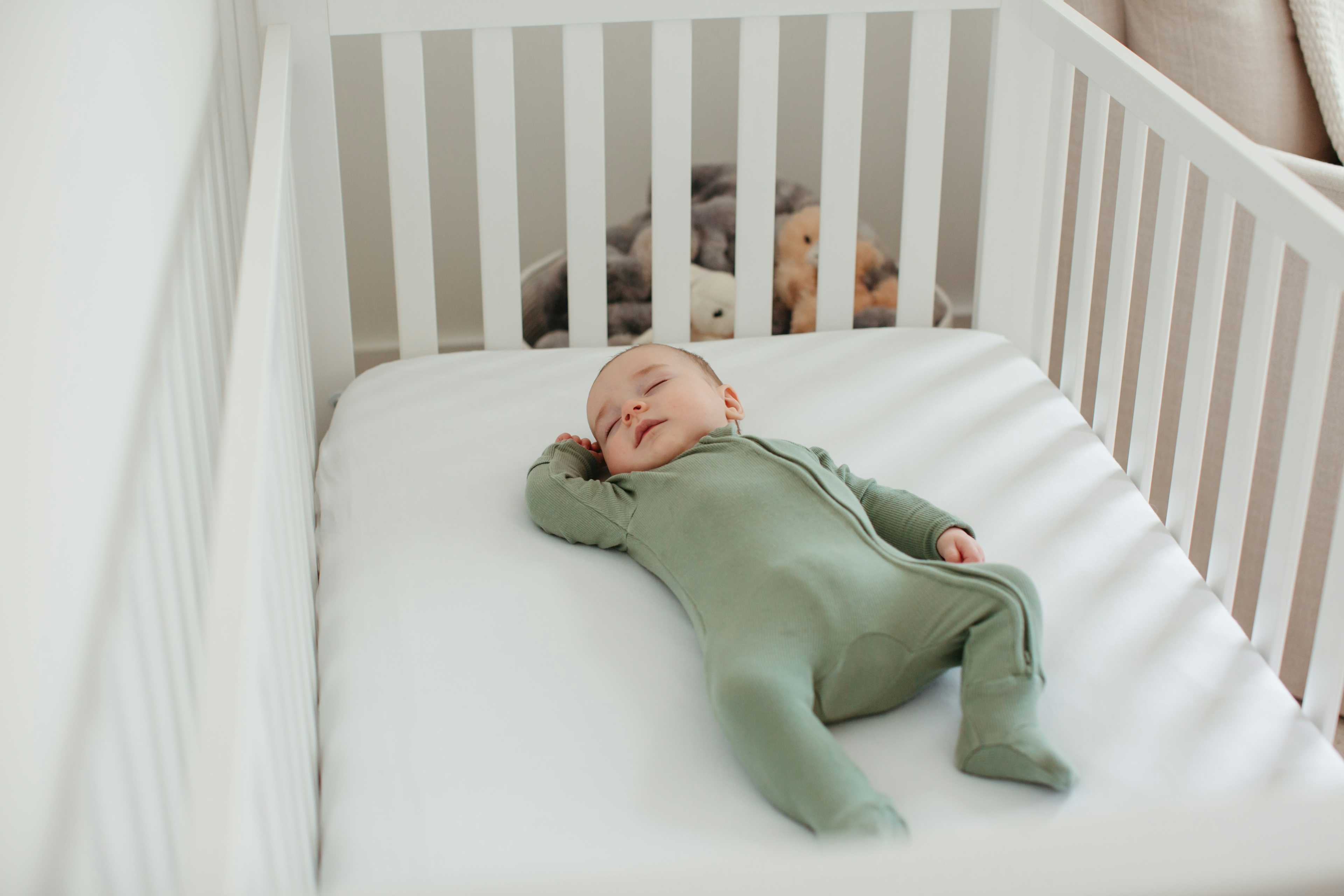 baby sleeping in crib