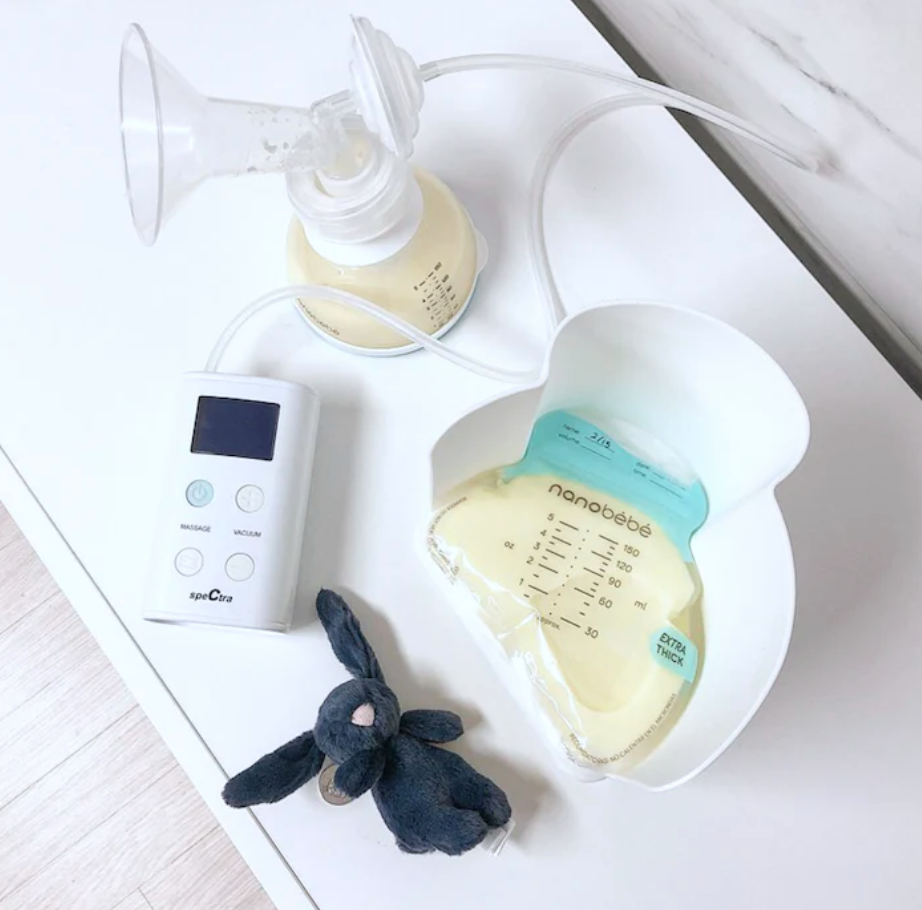 breast pump and storage bags