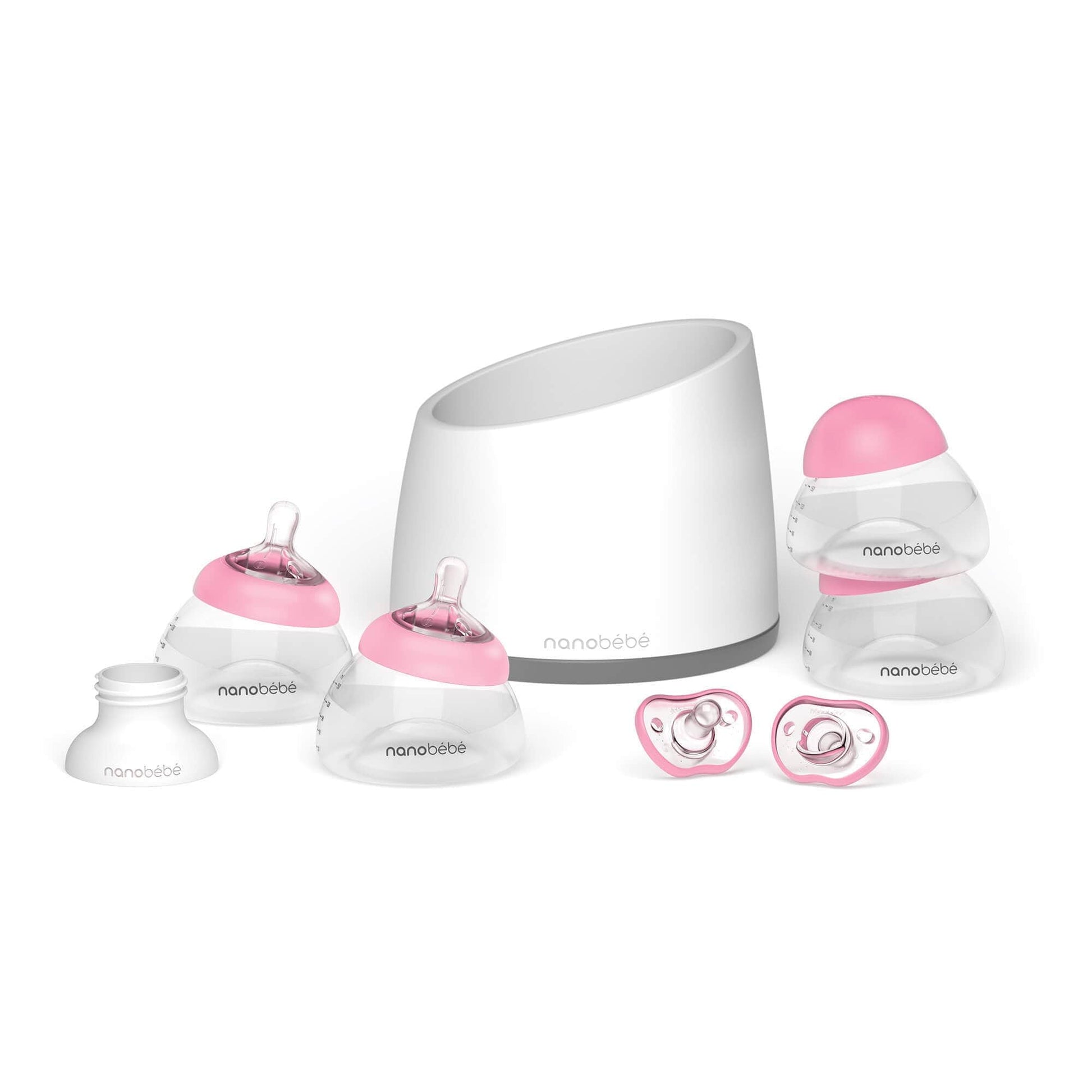 Nanobébé US Pink Breastmilk Bottle Starter Set