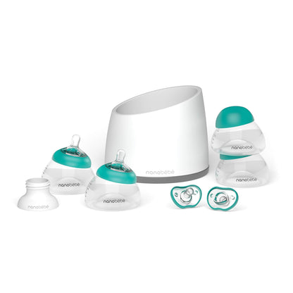 Nanobébé US Teal Breastmilk Bottle Starter Set