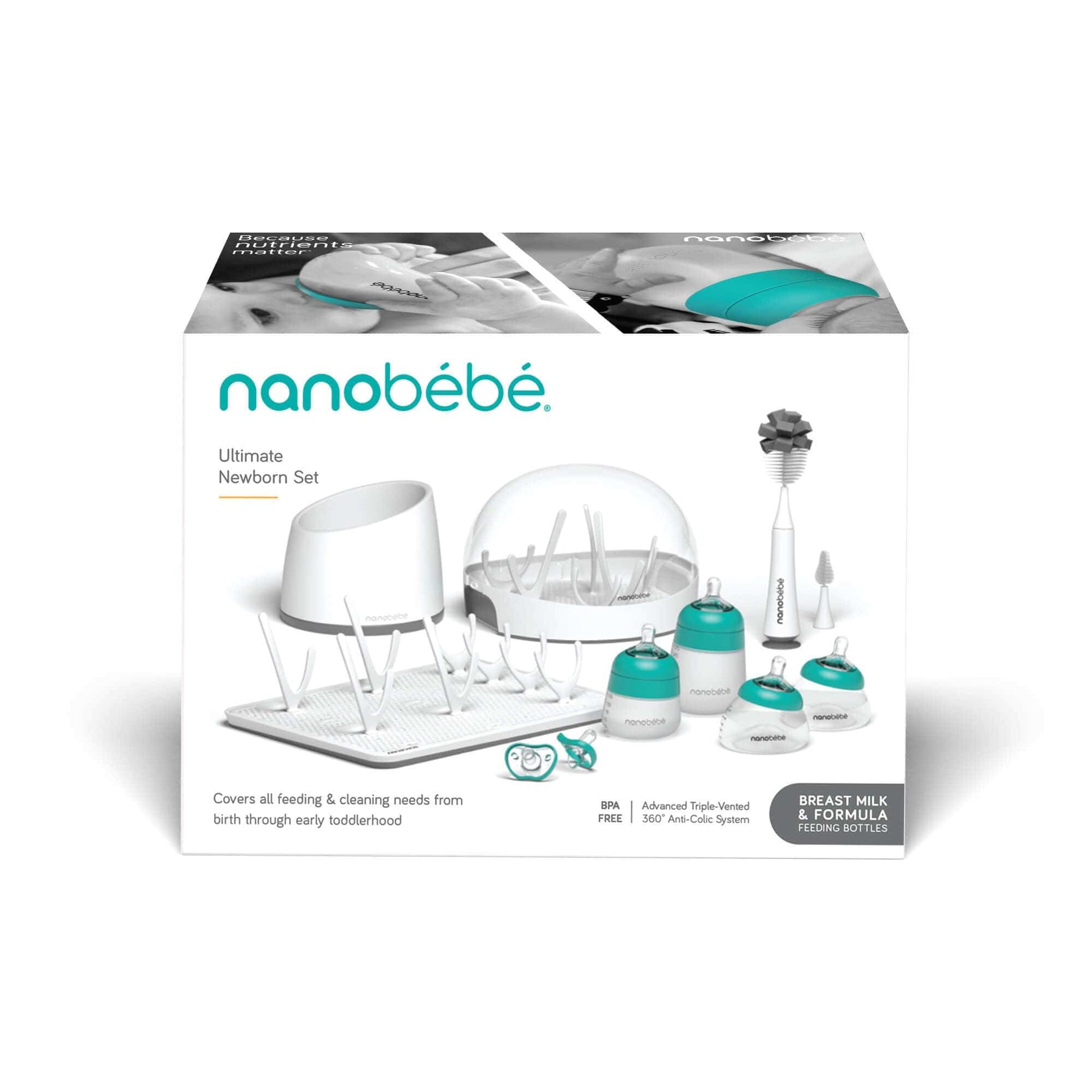 Nanobébé US Ultimate Newborn Baby Bottle Feeding Set