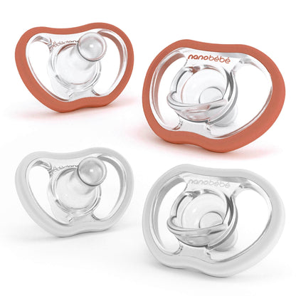 Nanobébé US 4m+ Active / 4pk Clay & White Limited-Edition Clay Pacifier