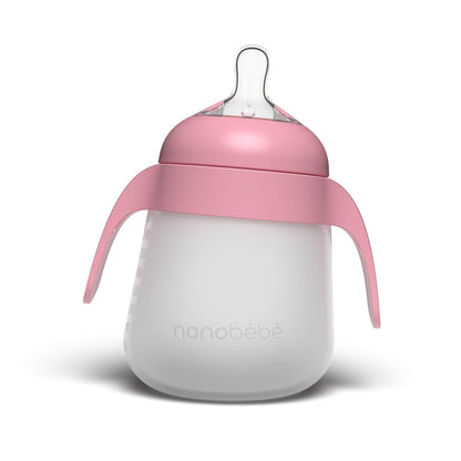 Nanobébé US Pink Flexy Bottle Quick-Click Handles - 2pk