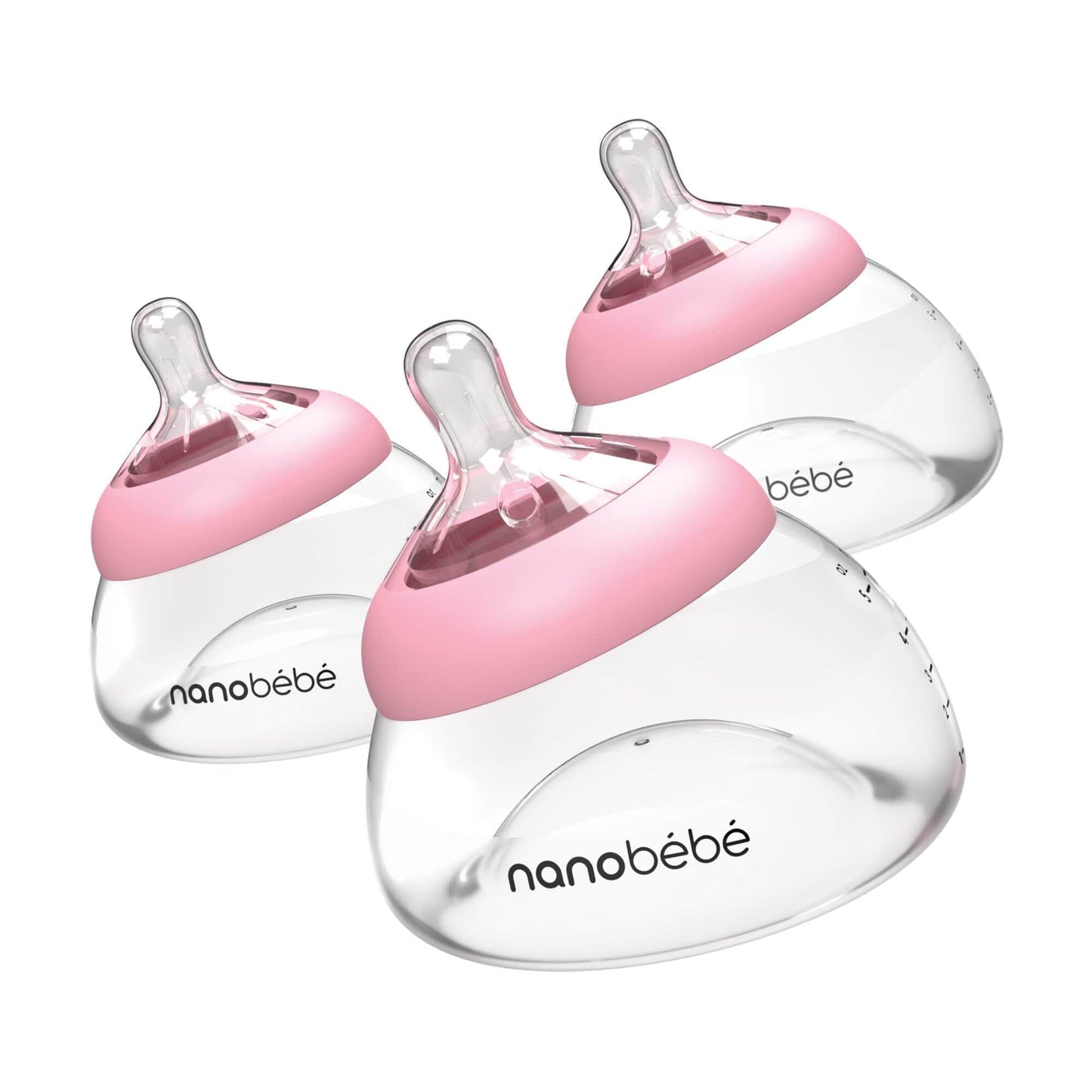 Nanobébé US Pink / 3-Pack Breastmilk Baby Bottle