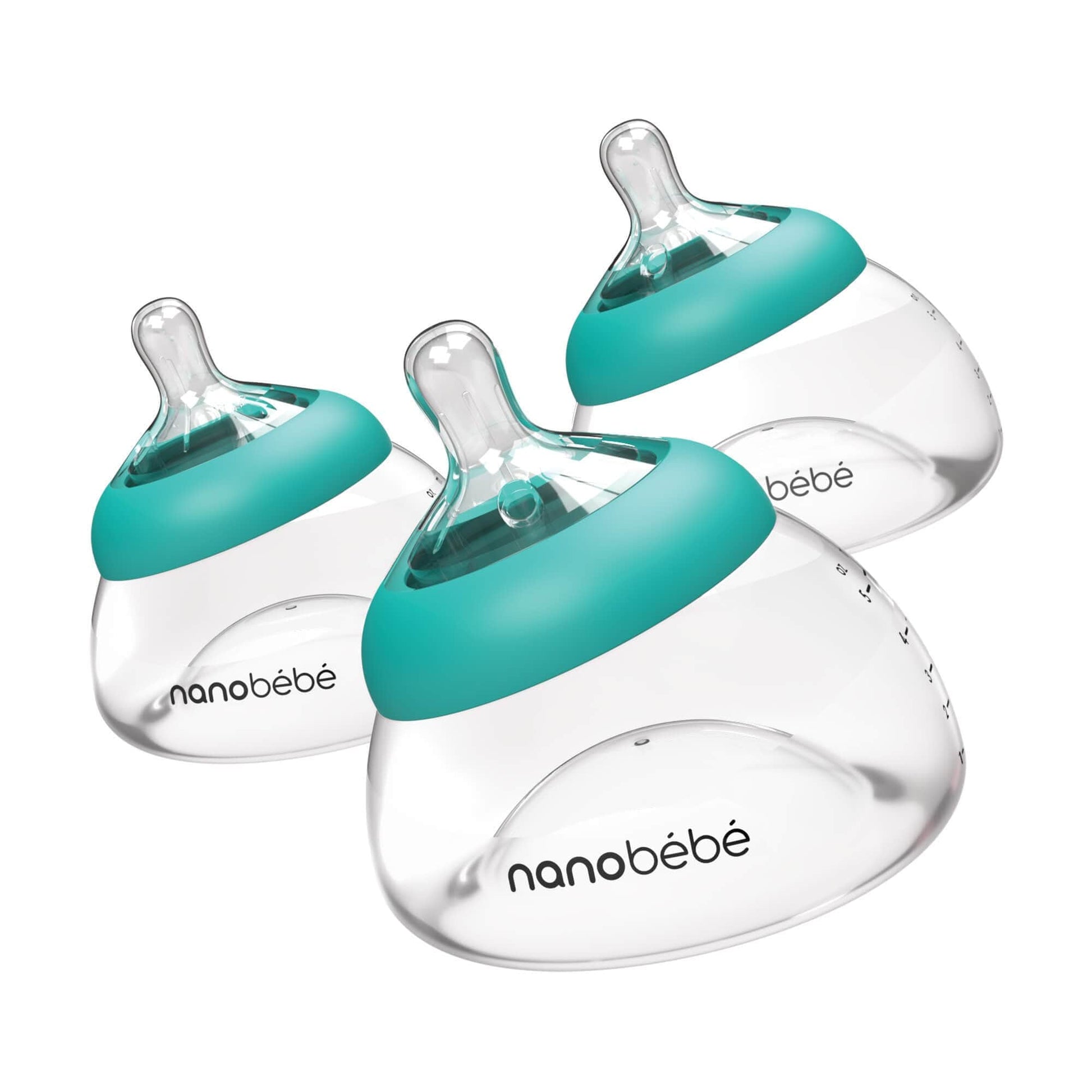 Nanobébé US Teal / 3-Pack Breastmilk Baby Bottle