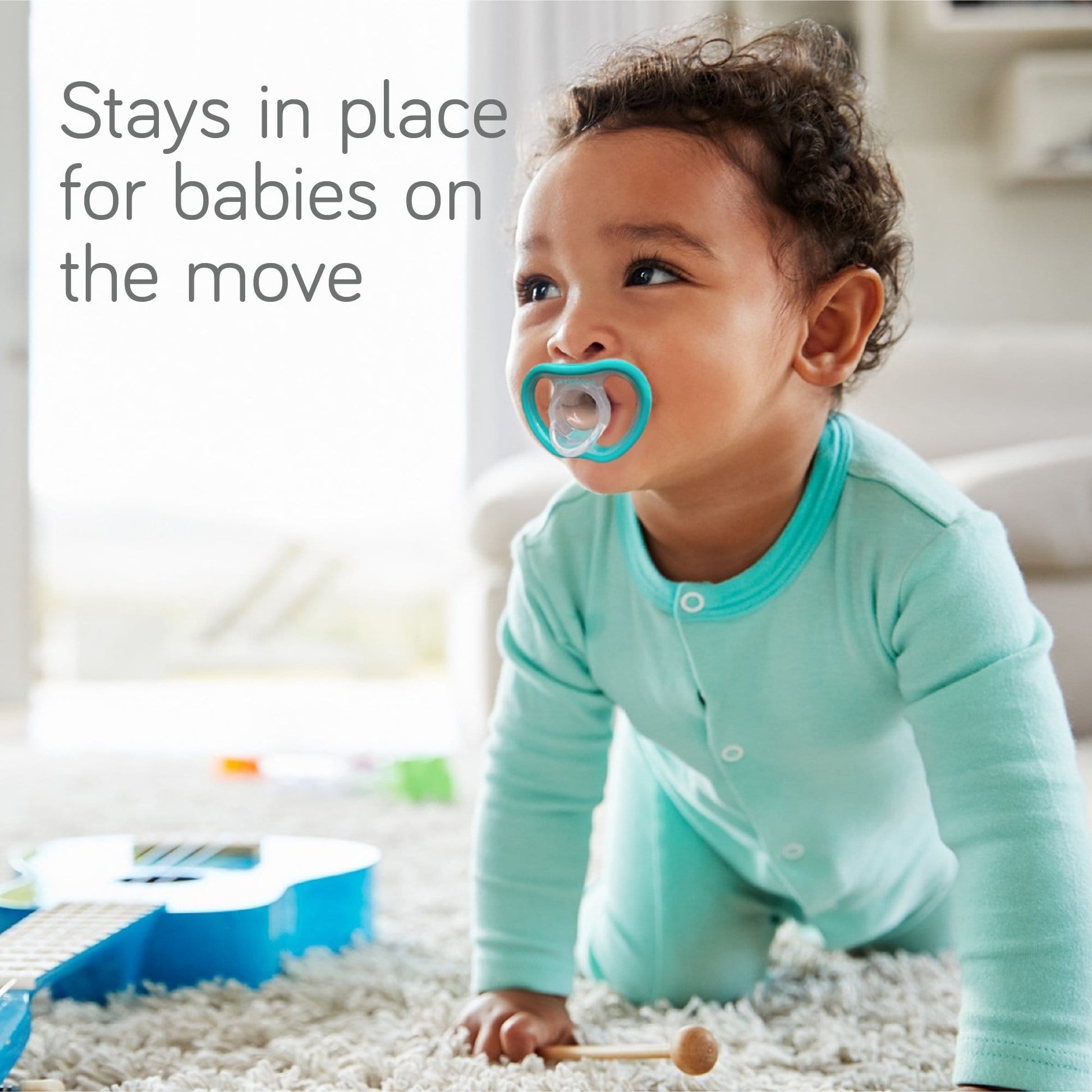 Nanobébé US Active Pacifier - 4m+ Silicone Pacifier, 4-pack
