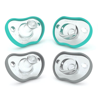 Nanobébé US Teal-Gray / 0-3 Months / 4-Pack Flexy Pacifiers