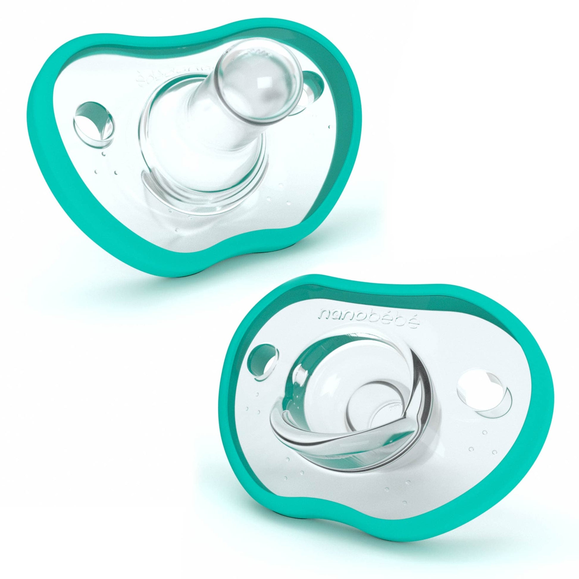 Nanobébé US Teal / 0-3 Months / 2-Pack Flexy Pacifiers